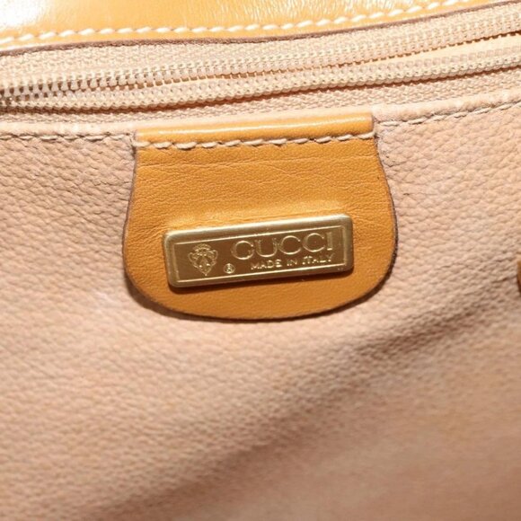 GUCCI Micro GG Supreme Shoulder Bag PVC Beige Gold Auth th6085 - Picture 11 of 16